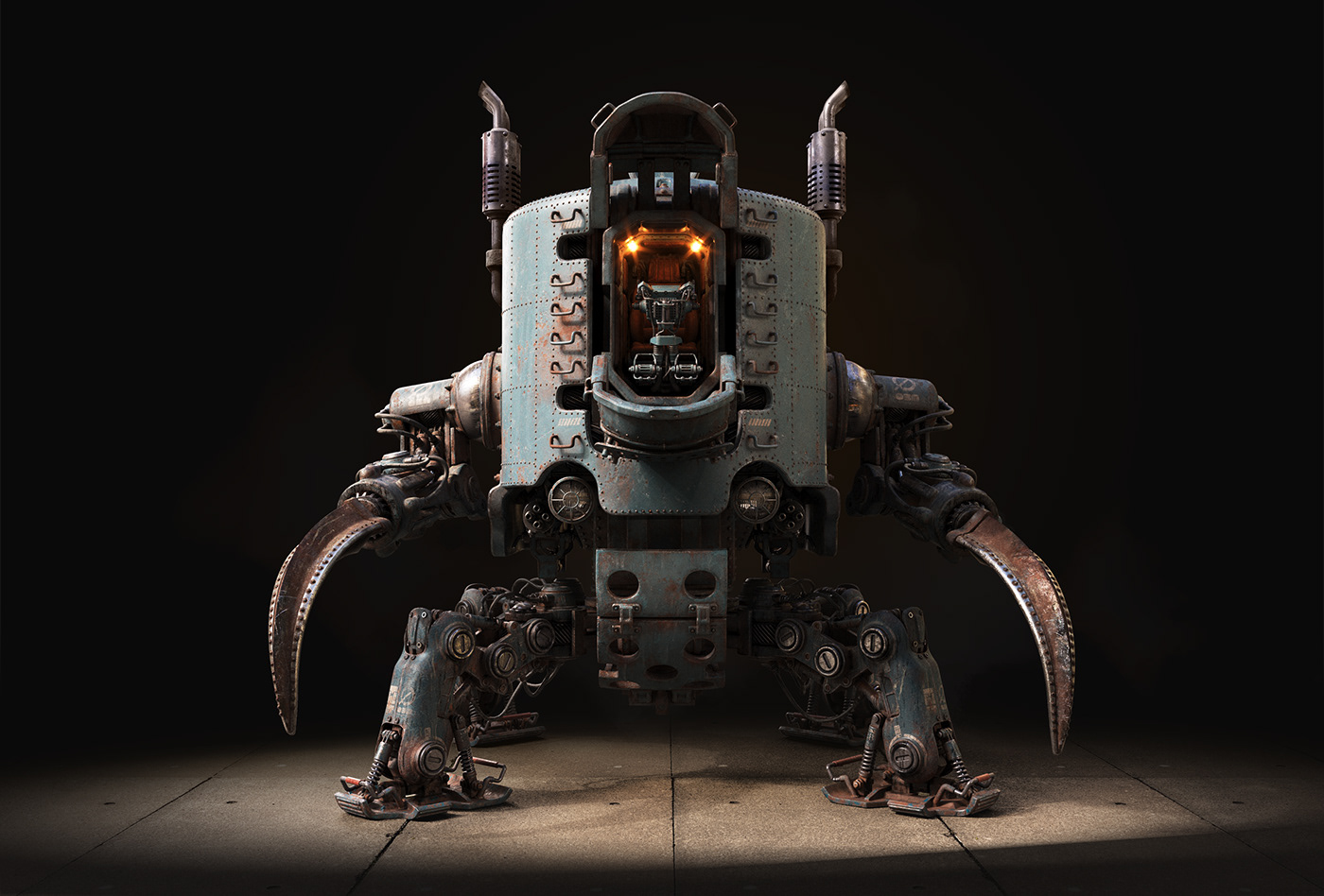 Mecha，War damage，product design，modern，science and technology，