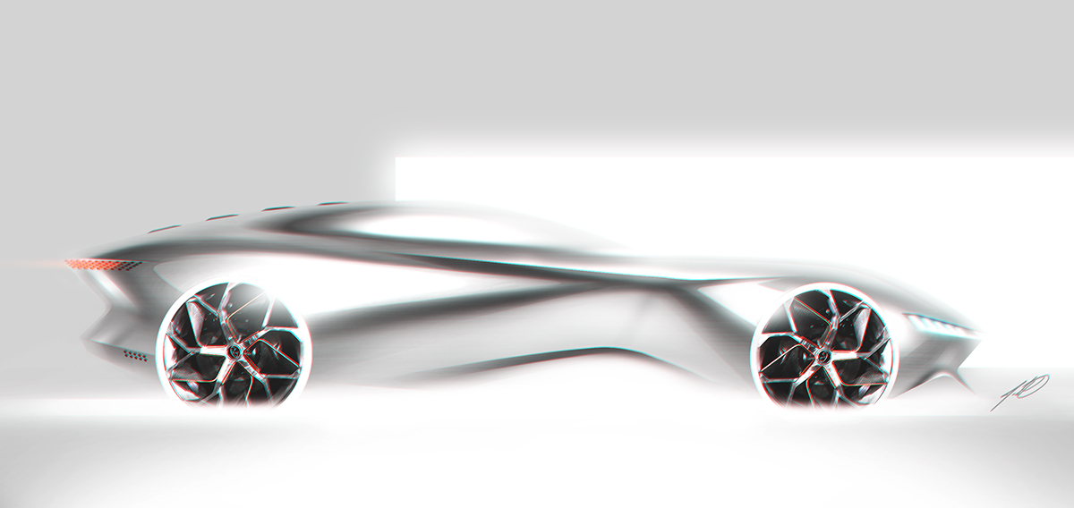 Automobile design，ps，Hand drawn，