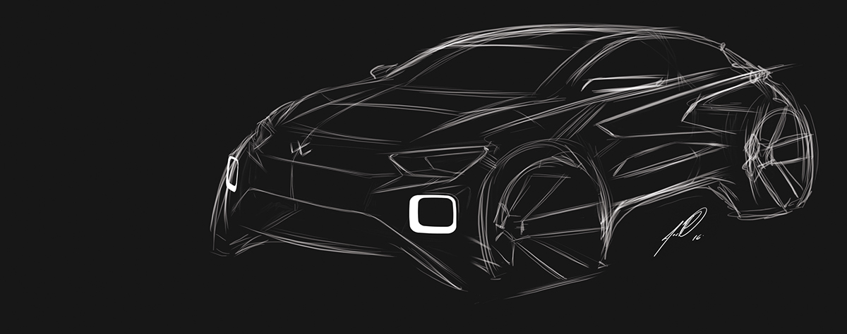 Automobile design，ps，Hand drawn，