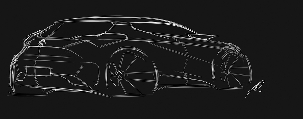 Automobile design，ps，Hand drawn，