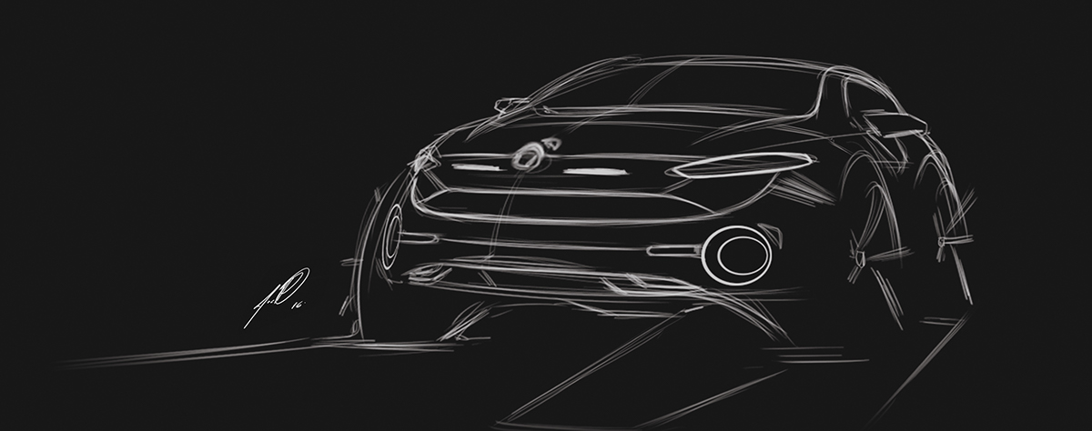 Automobile design，ps，Hand drawn，