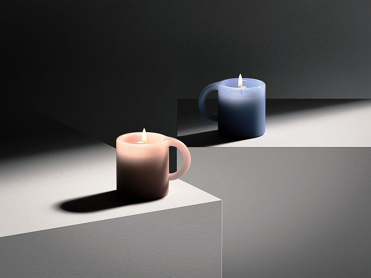 candle，coffee cup，product design，originality，Design，Simplicity，