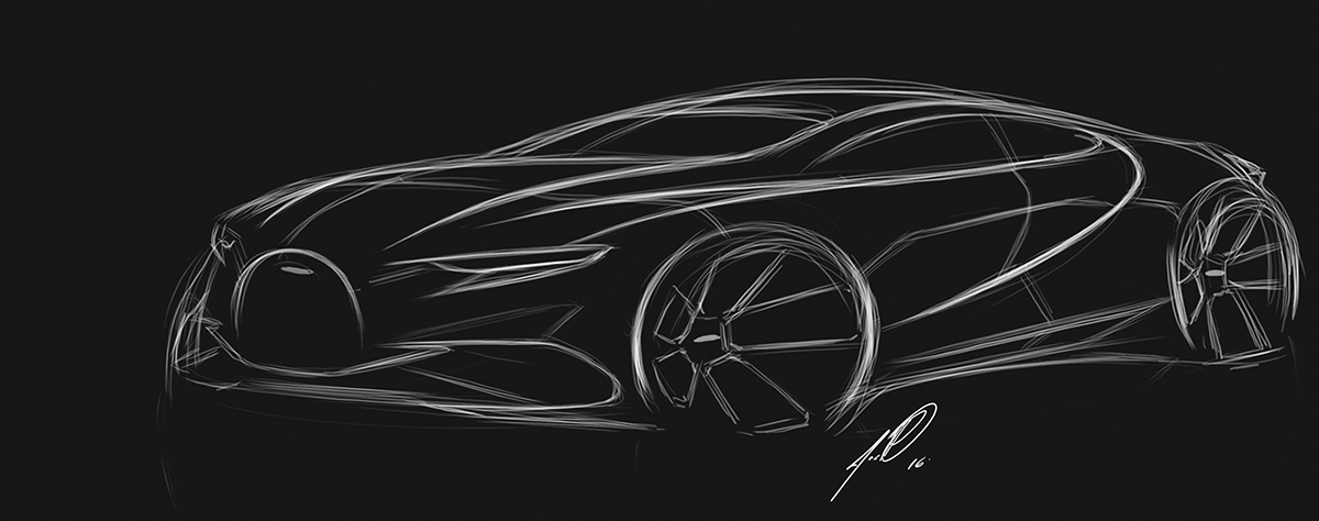 Automobile design，ps，Hand drawn，
