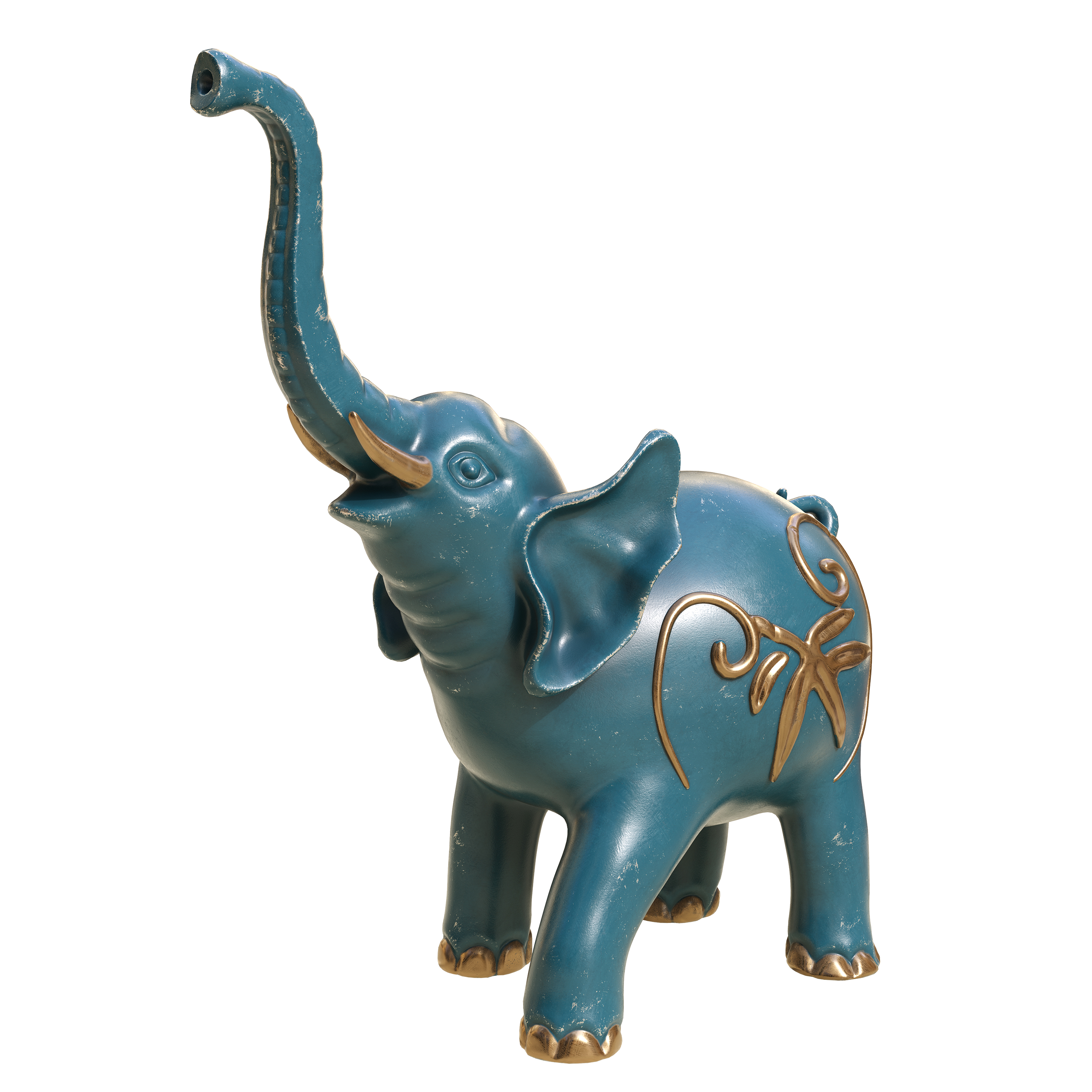 Lucky elephant，elephant，Zbrush，carving，Sculpture，zB，substancepainter，product，