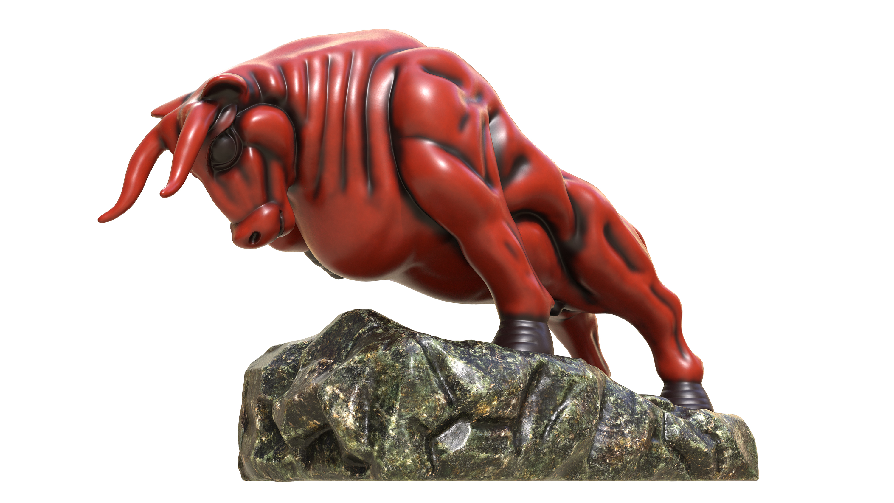 cattle，bullish，carving，Sculpture，Zbrush，substancepainter，ornaments，product，