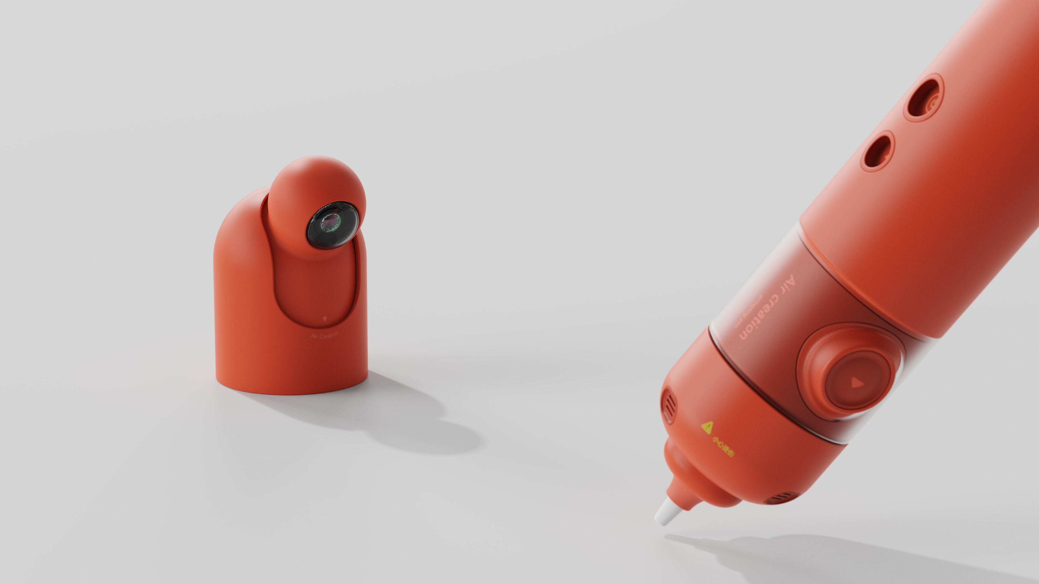 product design，industrial design，3C products，Three D printing pen，Keyshot rendering，diy，