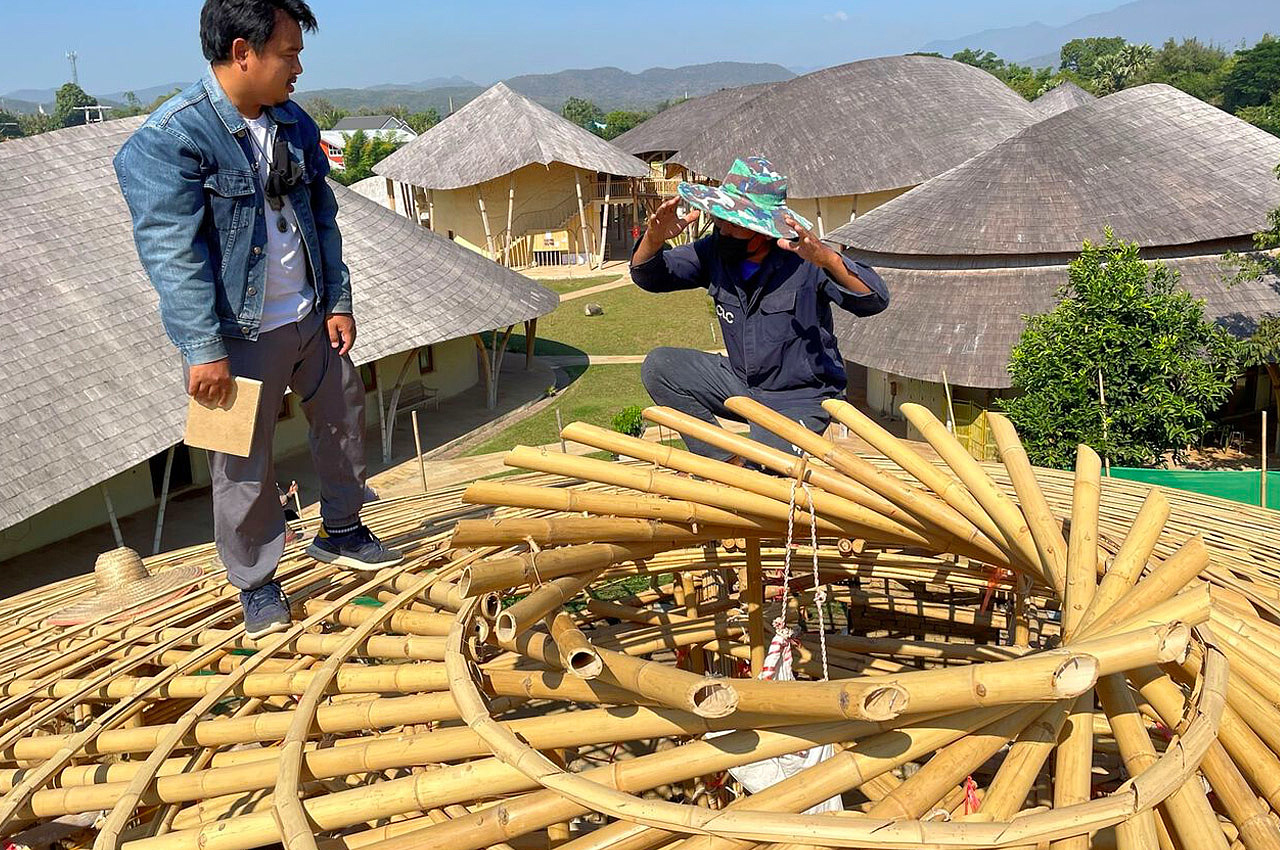 Architecture，Bamboo，library，Design，