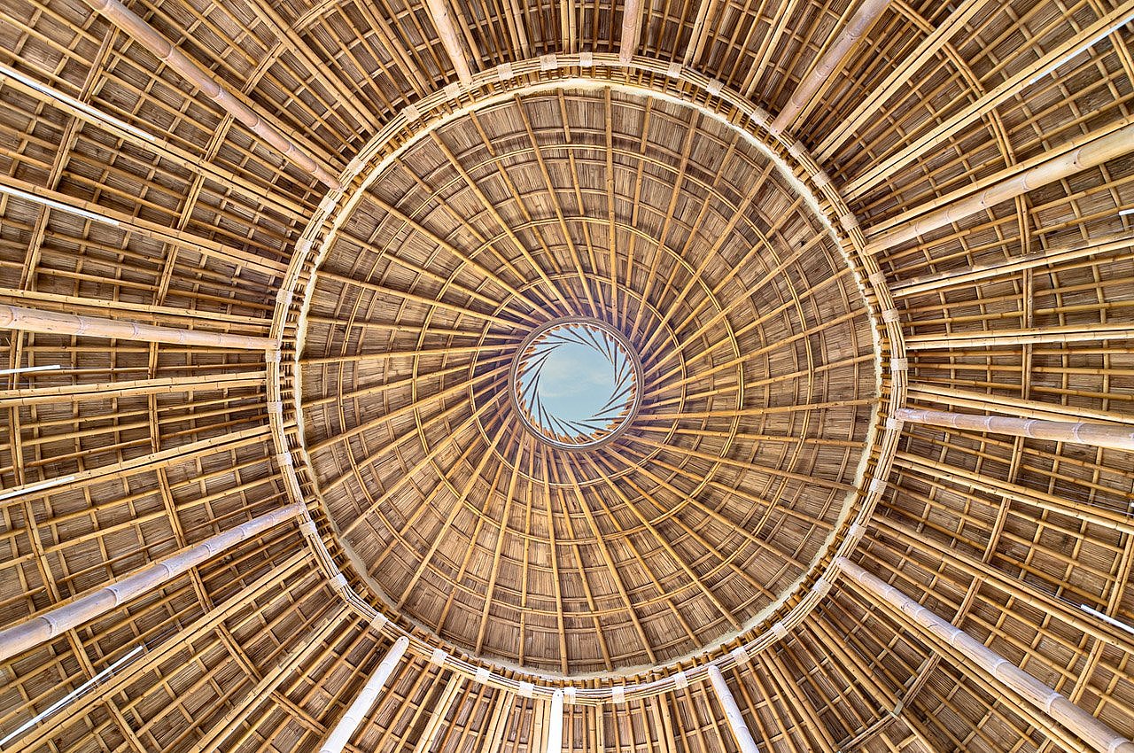 Architecture，Bamboo，library，Design，