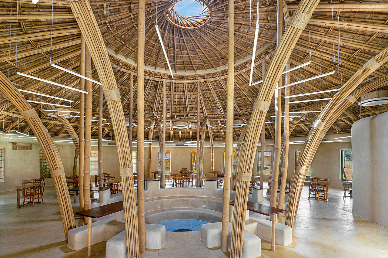 Architecture，Bamboo，library，Design，