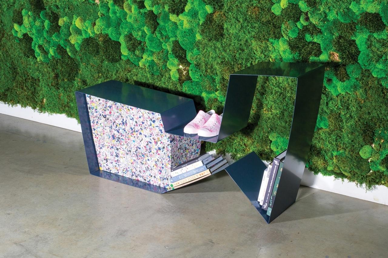 Waste utilization，shoes，Design，Environmental protection materials，Recycled materials，Public seat，bookshelf，