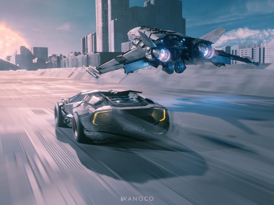 喷气式,飞机,汽车,超级