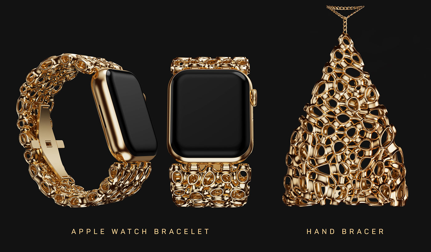 3d，gold，Jewelry design，luxury，