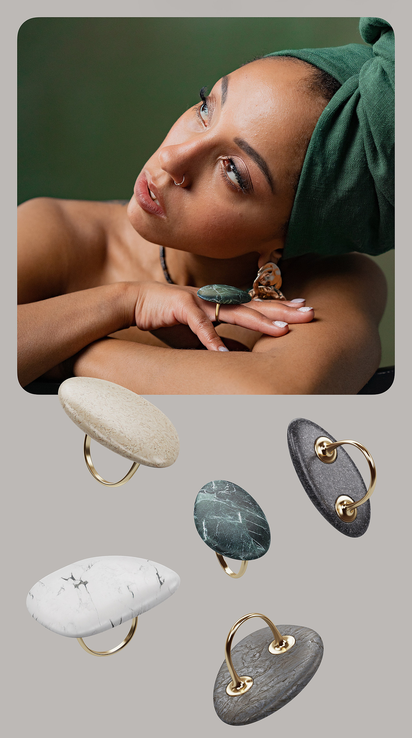 cobblestone，fashion，Jewelry design，Ring，