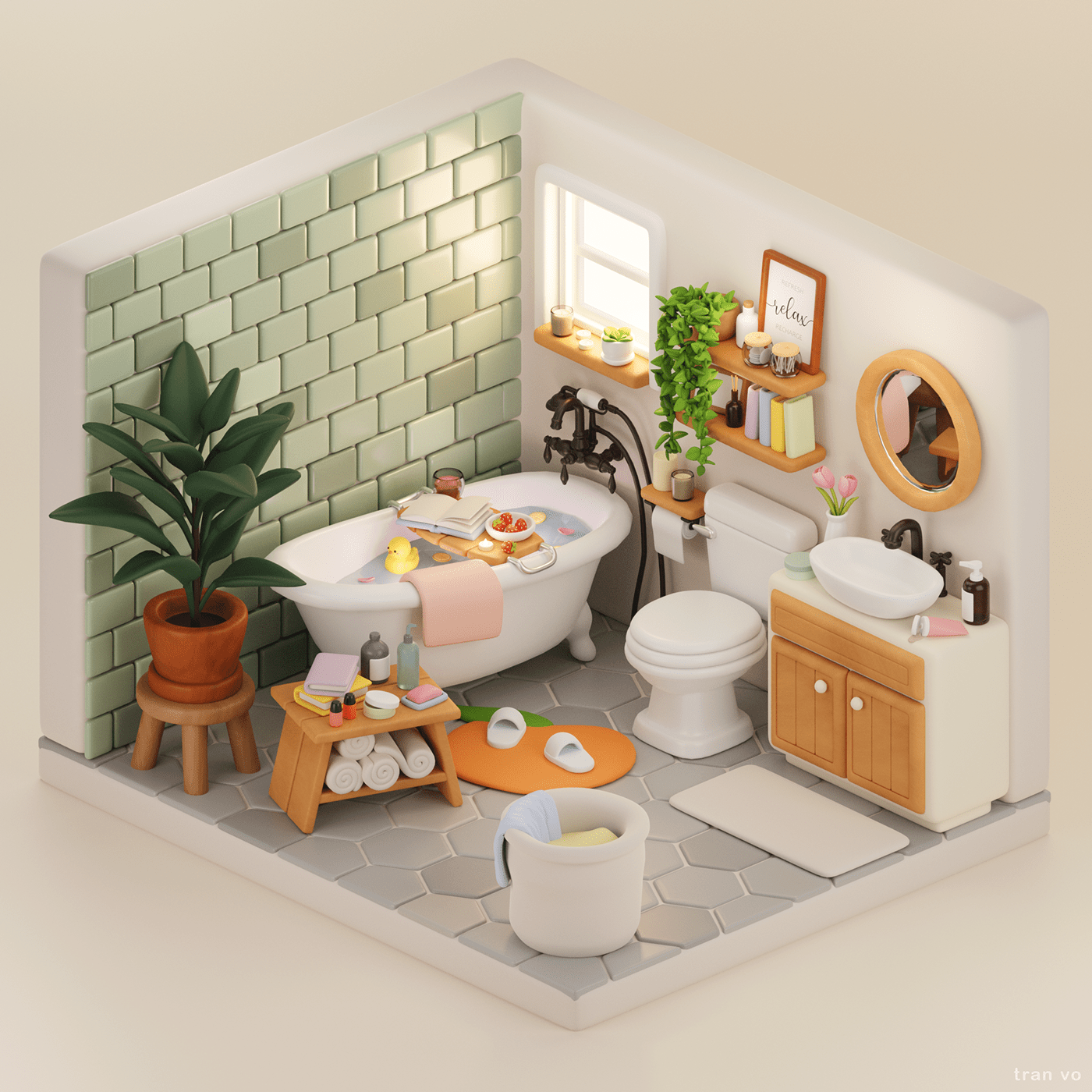 miniature，Design，Shower Room，lovely，