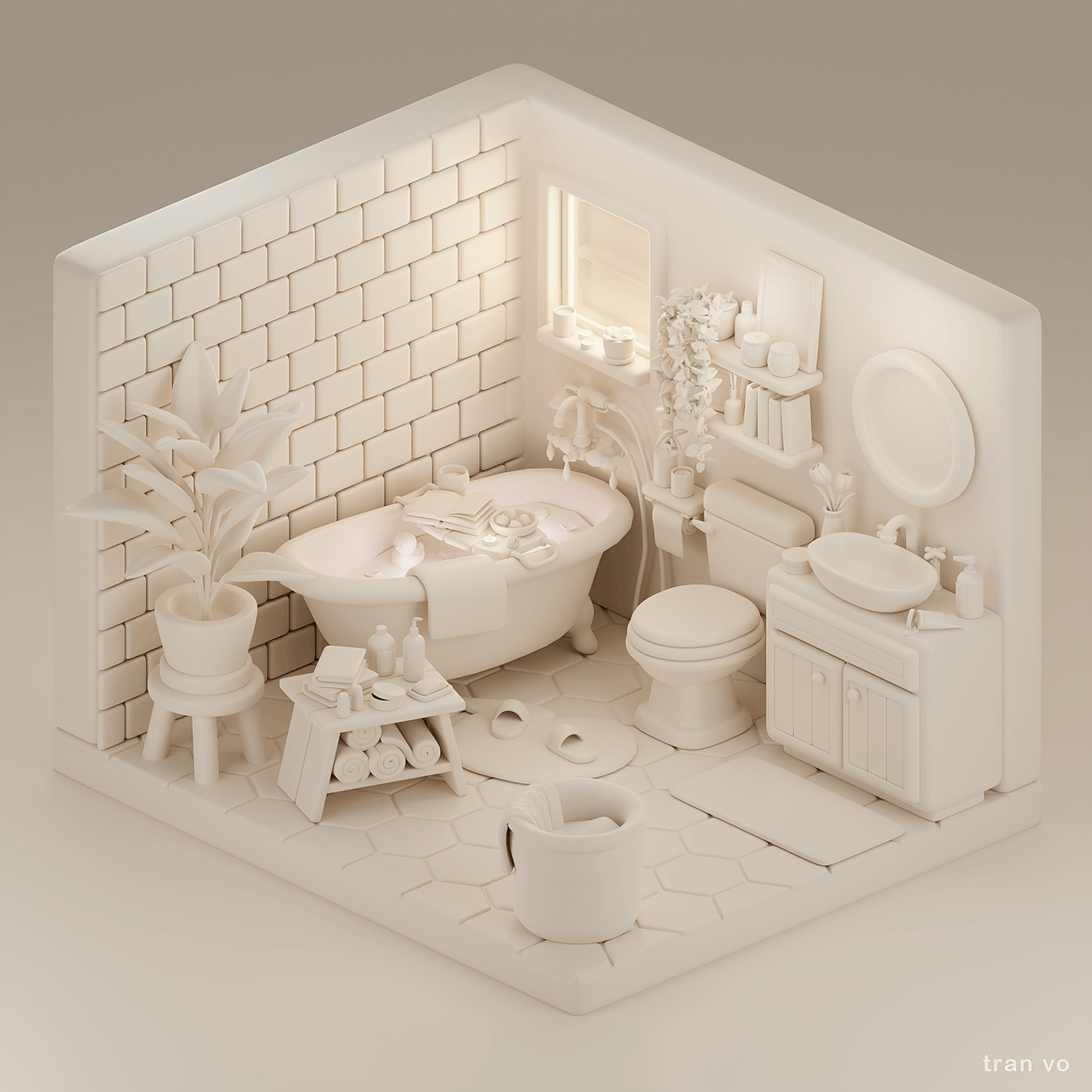 miniature，Design，Shower Room，lovely，