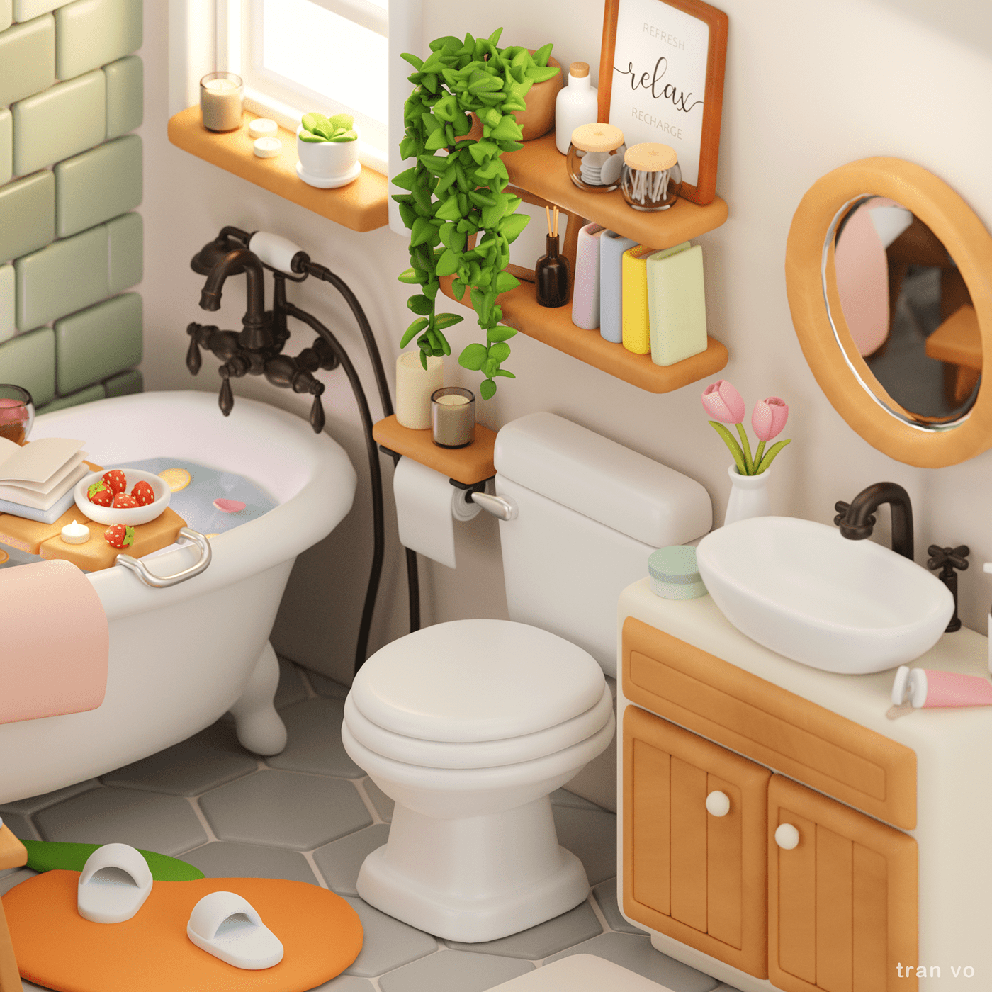 miniature，Design，Shower Room，lovely，