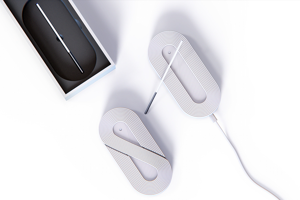 Japanese style，wireless charger ，HYUU，Japanese Zen，product design，Juwon Kim，