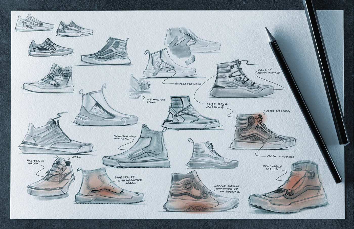 Gabriel Pimentel，SIM-PLIS-TECH，product design，vans，Waterproof design，Air permeability，modernization，Ergonomics，