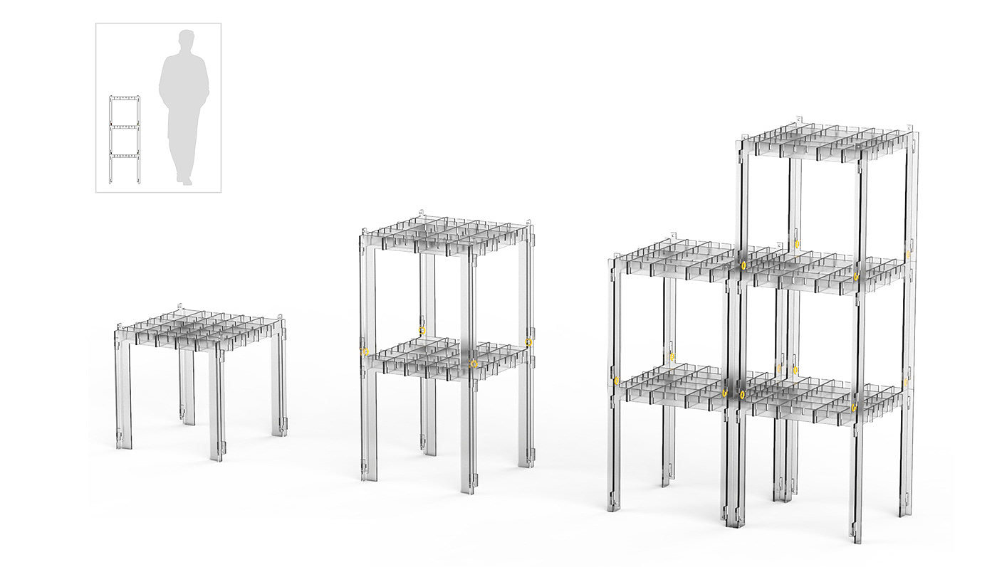 Storage rack，transparent，pmma，