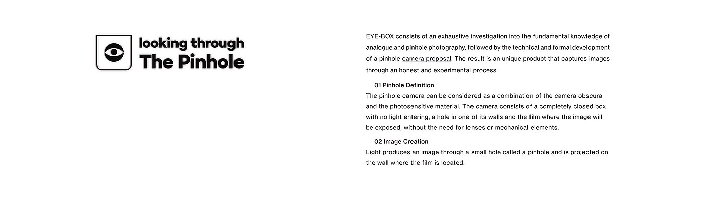 EYE-BOX，针孔摄像头，产品设计，新针孔相机概念，