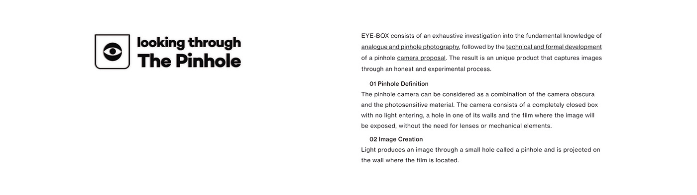 EYE-BOX，Pinhole camera，product design，New Pinhole Camera Concept，
