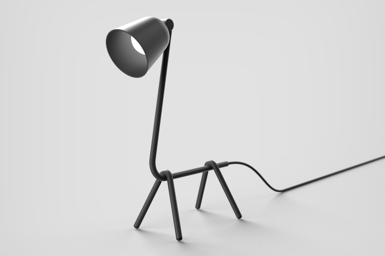 Desk lamp，animal，Simplicity，black，