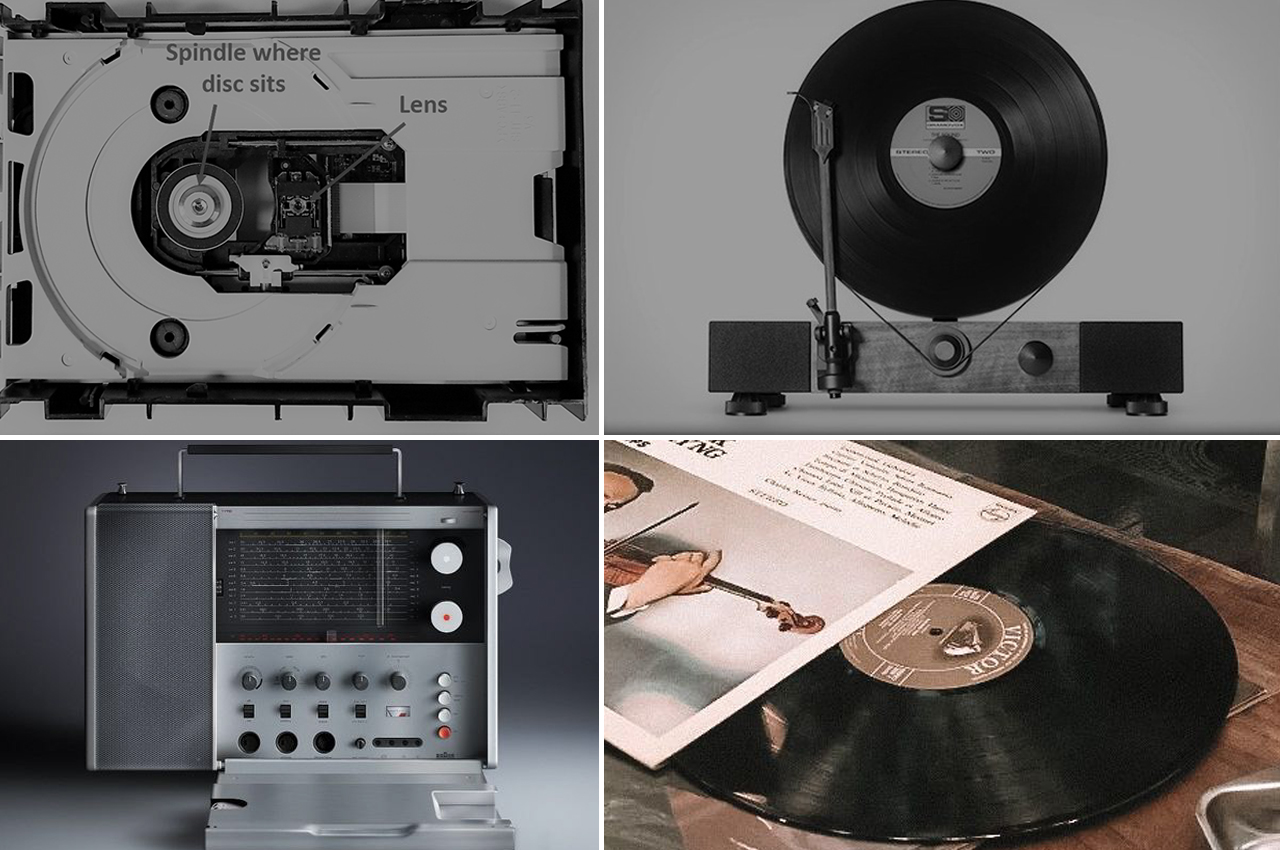 Eun seok Go，Retro modern，Record player，product design，Vinyl record，Aesthetic design，