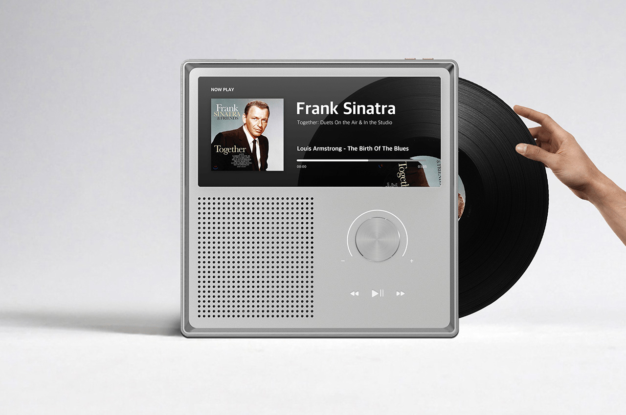 Eun seok Go，Retro modern，Record player，product design，Vinyl record，Aesthetic design，