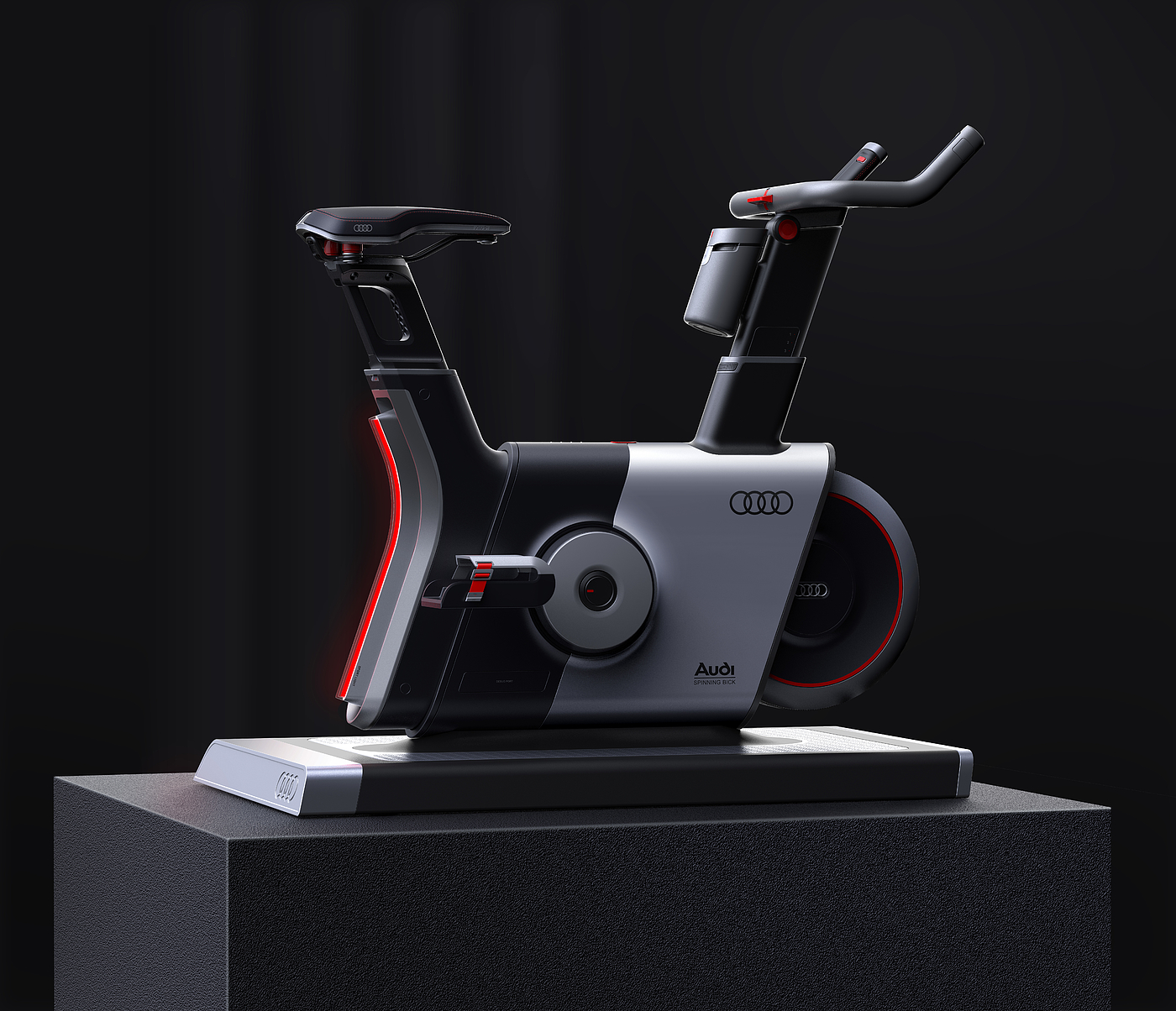 audi，Spinning bike，Ergonomics，Intelligent products，Sports fitness，layout，Derivative products，