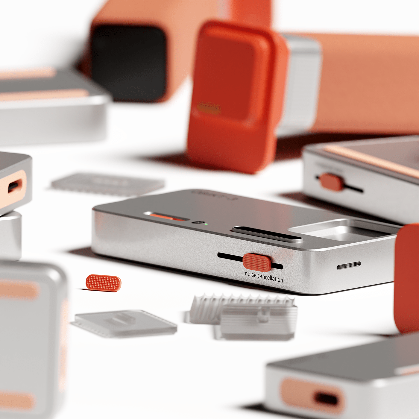 Microphone，wireless，noise reduction，orange，Microphone，