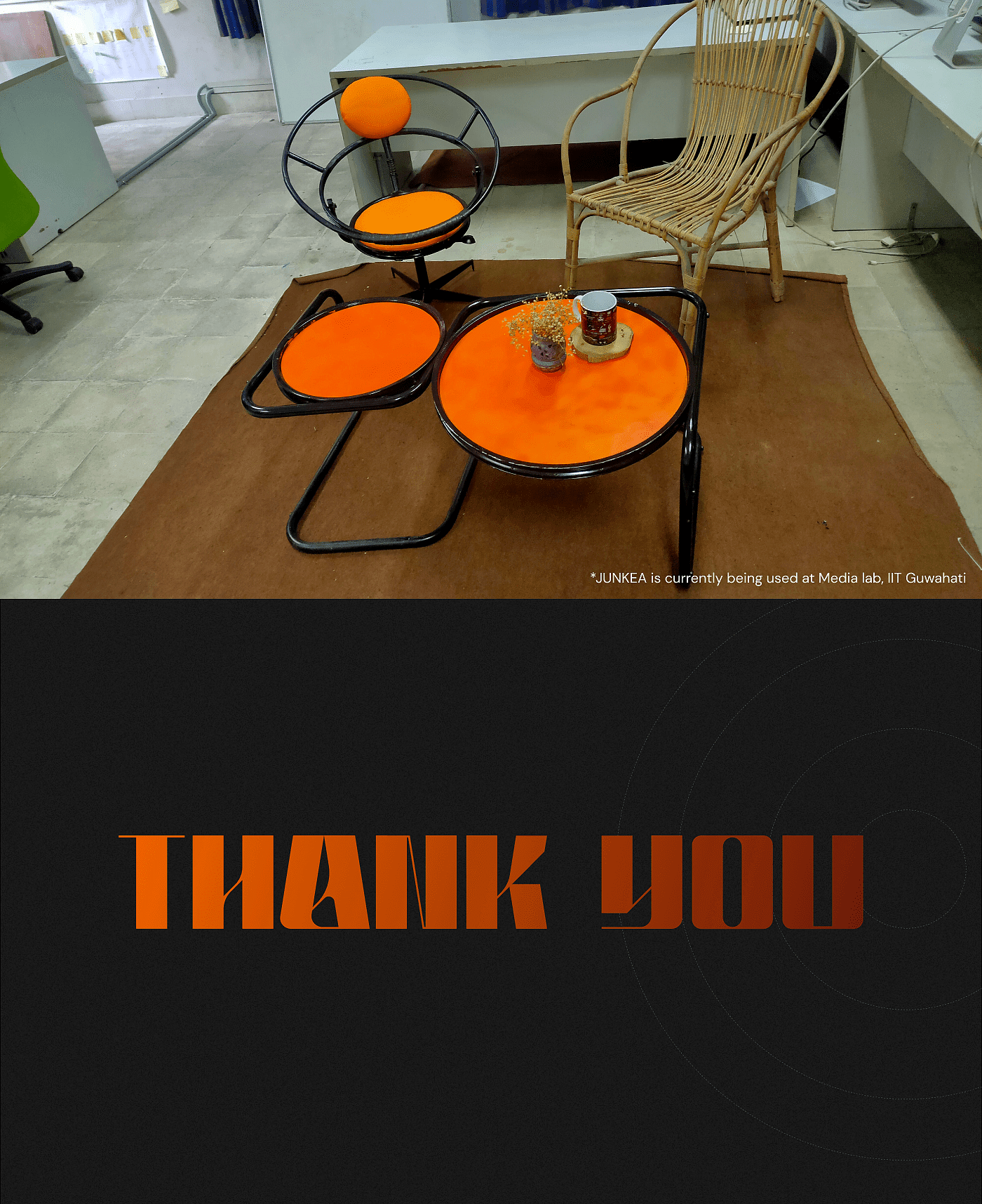 椅子，茶几，橙色，实用，