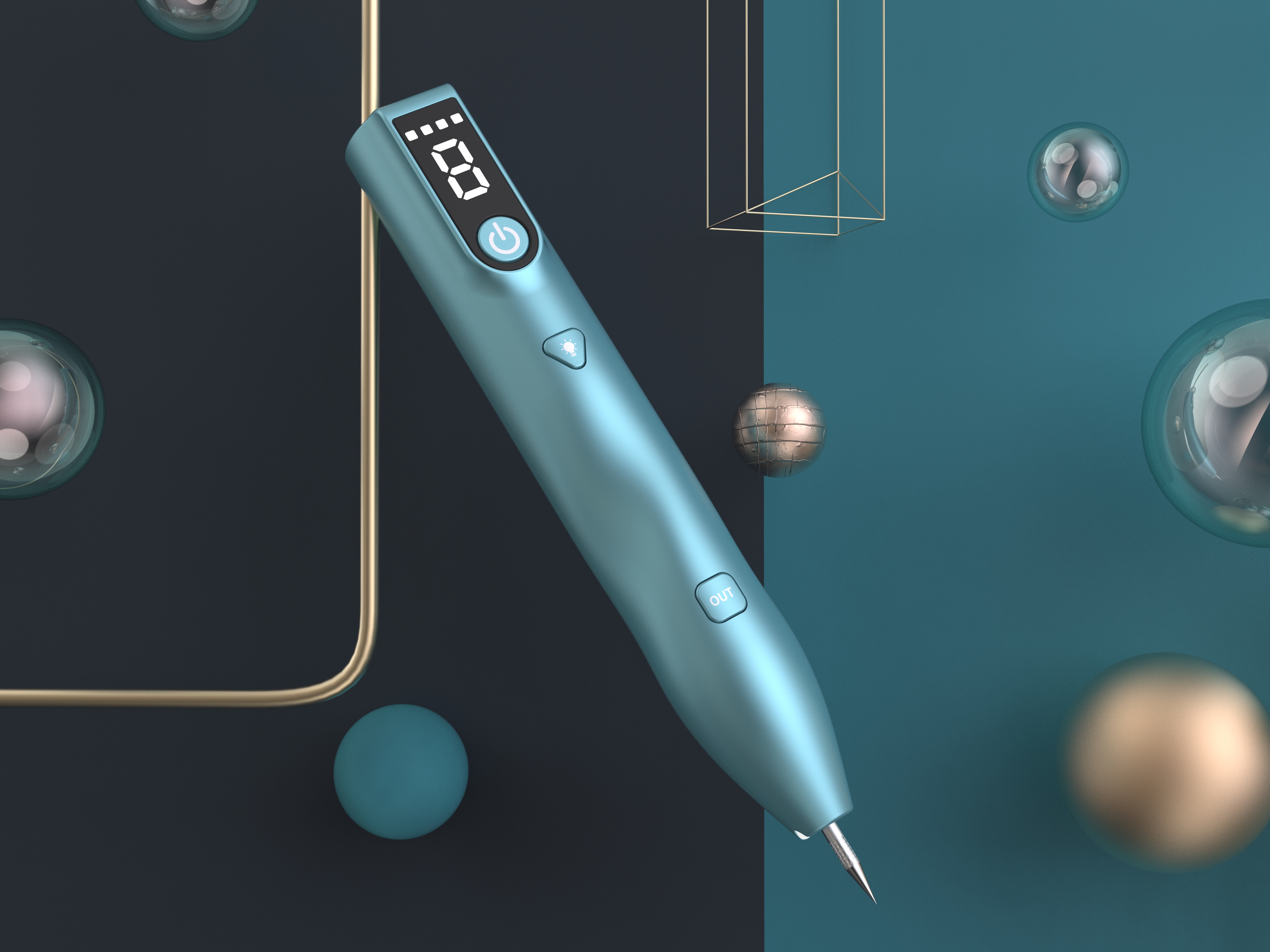 Dot mole pen，cosmetology，Gehu，Product rendering，Appearance design，