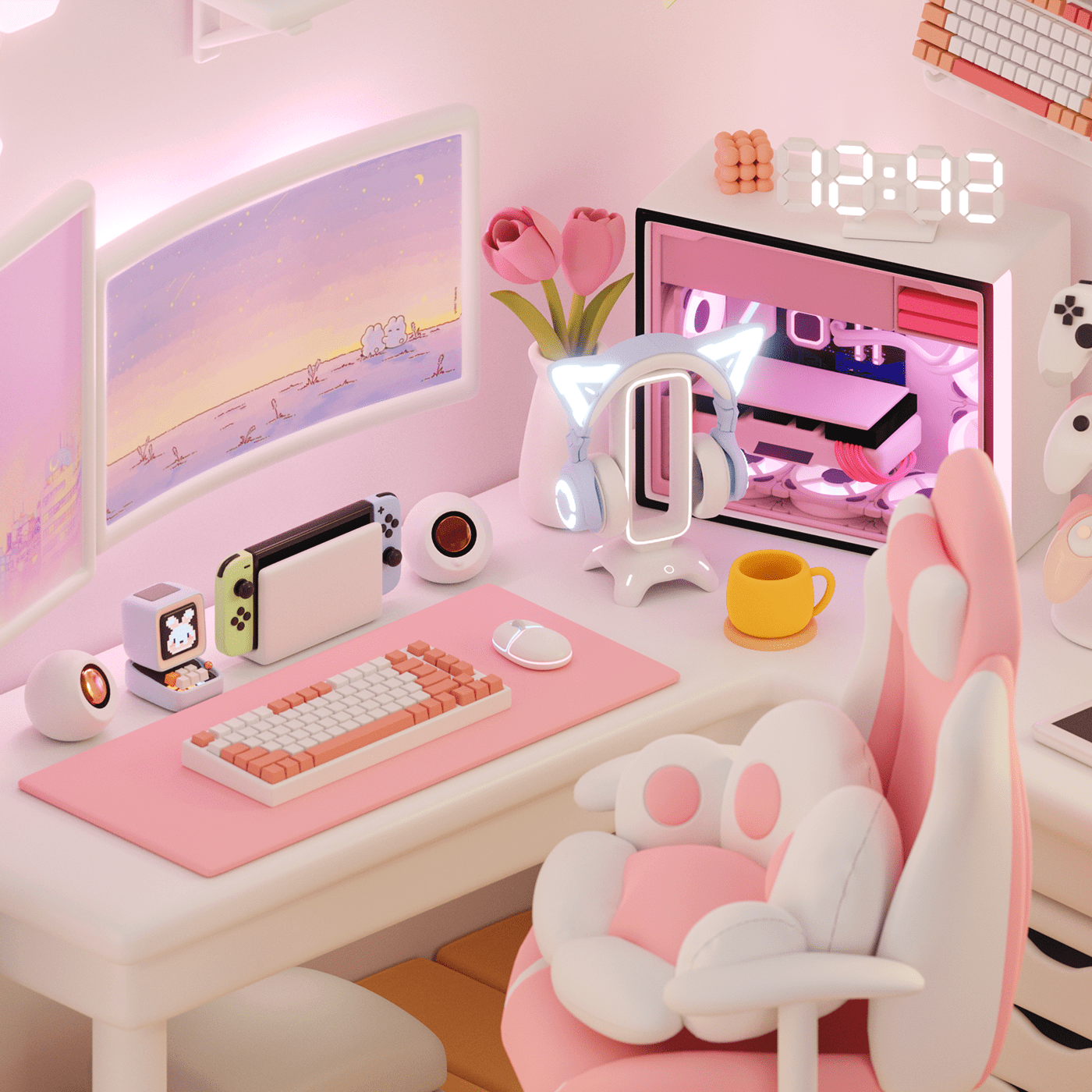 3d，Mini version，esthetics，House design，