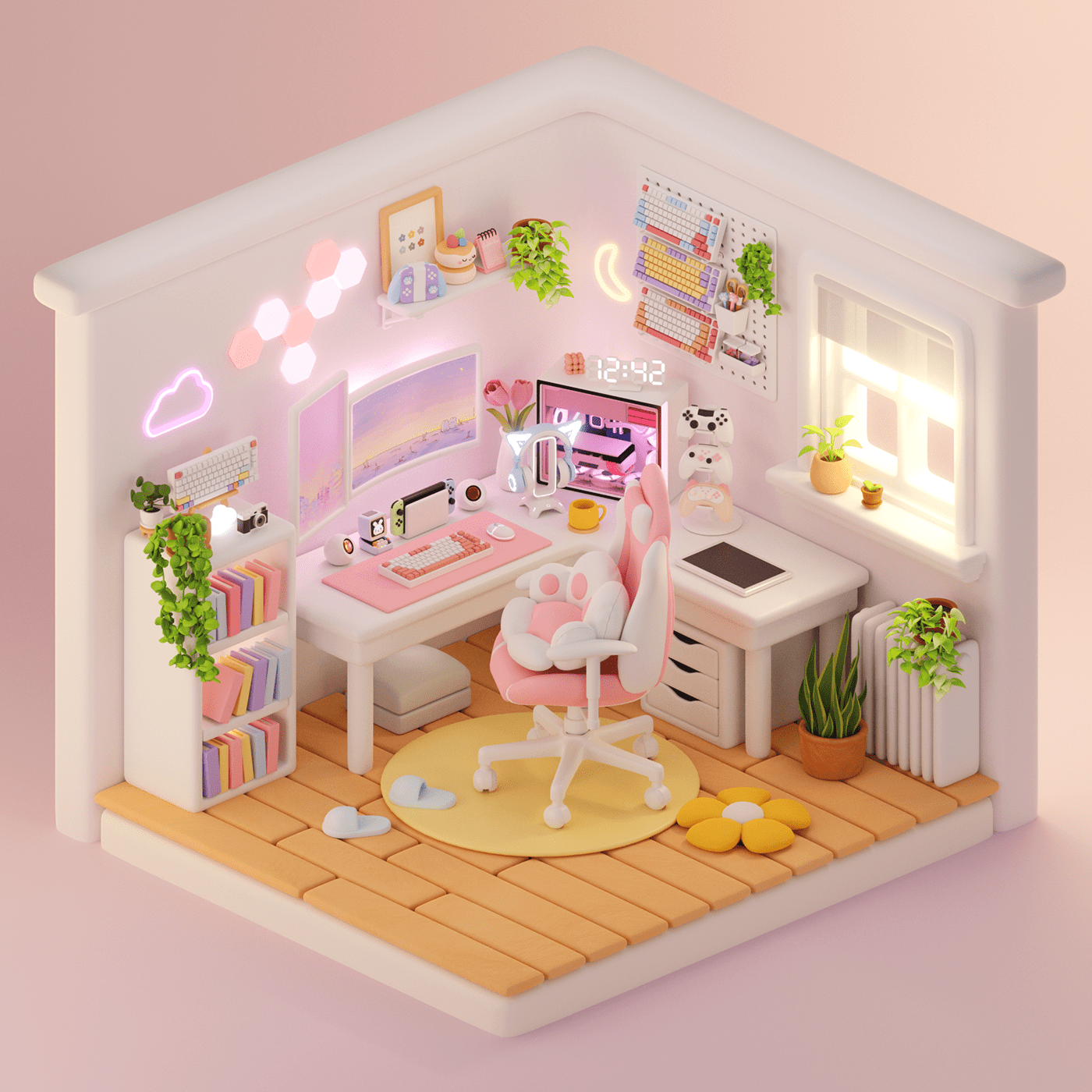 3d，Mini version，esthetics，House design，
