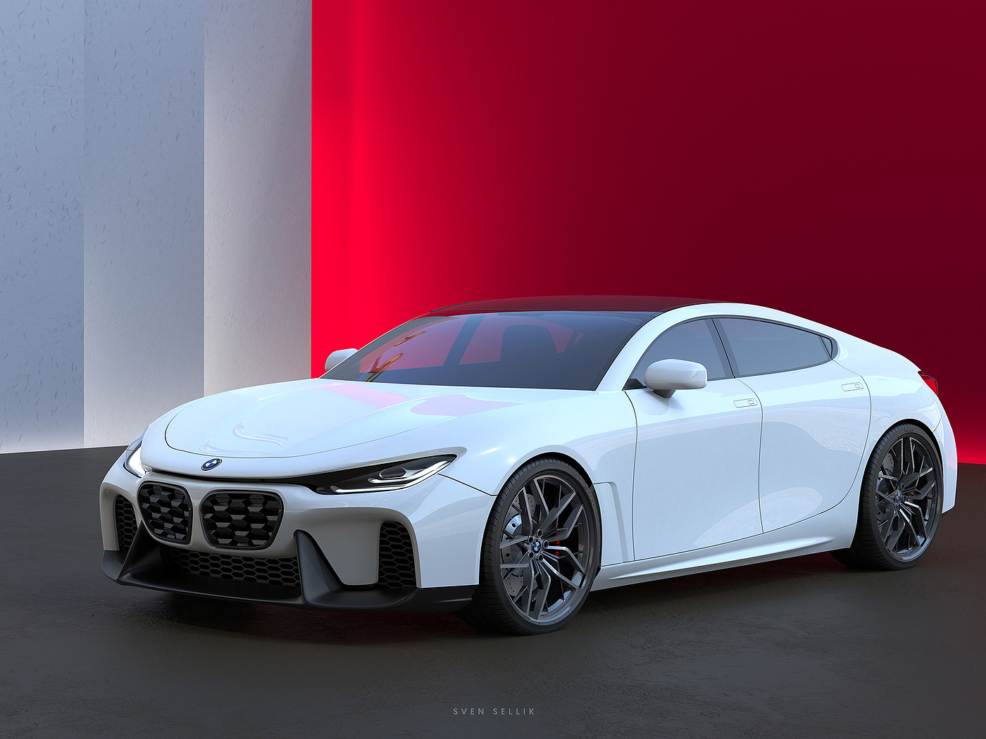 BMW 7，Gran Coupe，blend，modeling，