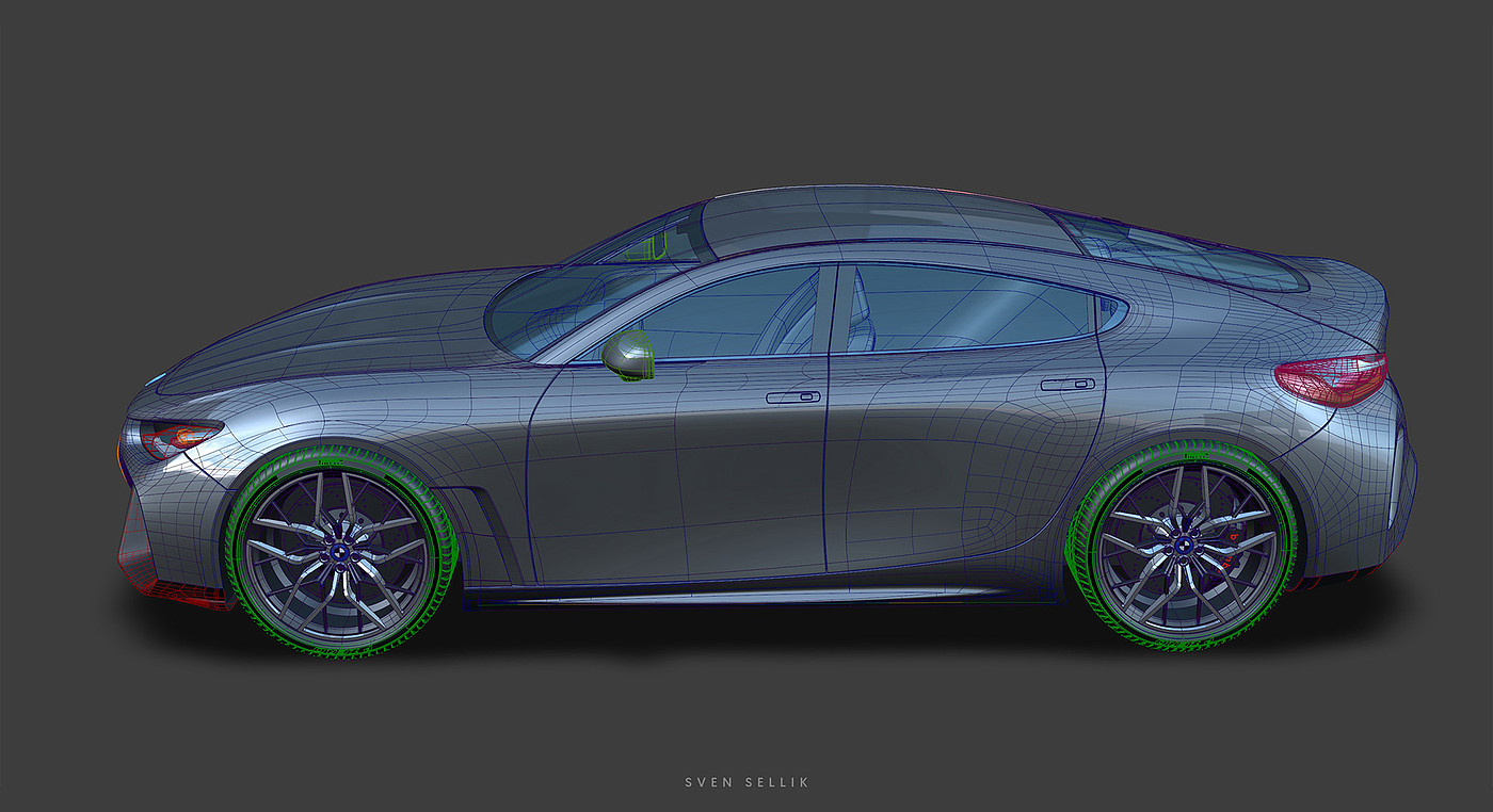 BMW 7，Gran Coupe，blend，modeling，