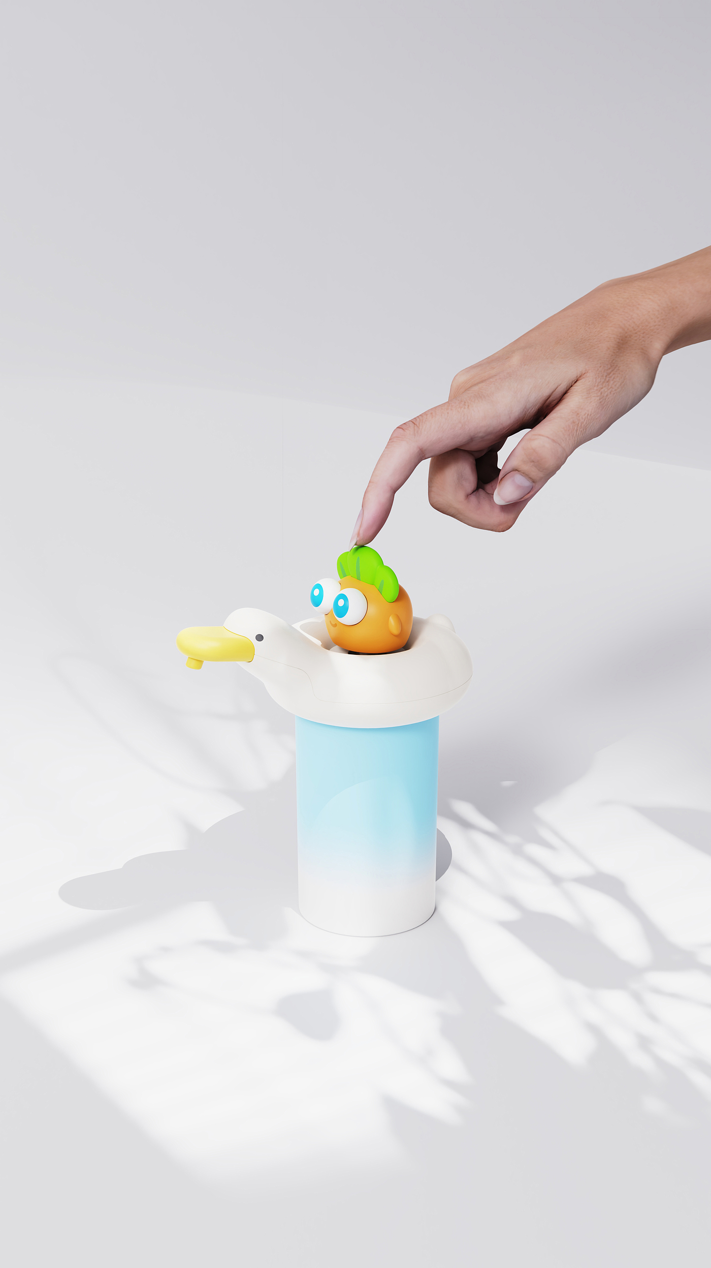 Defend radish，Drink water duck，Water pump，Barreled water，duck，Cartoon，Original design，IP，