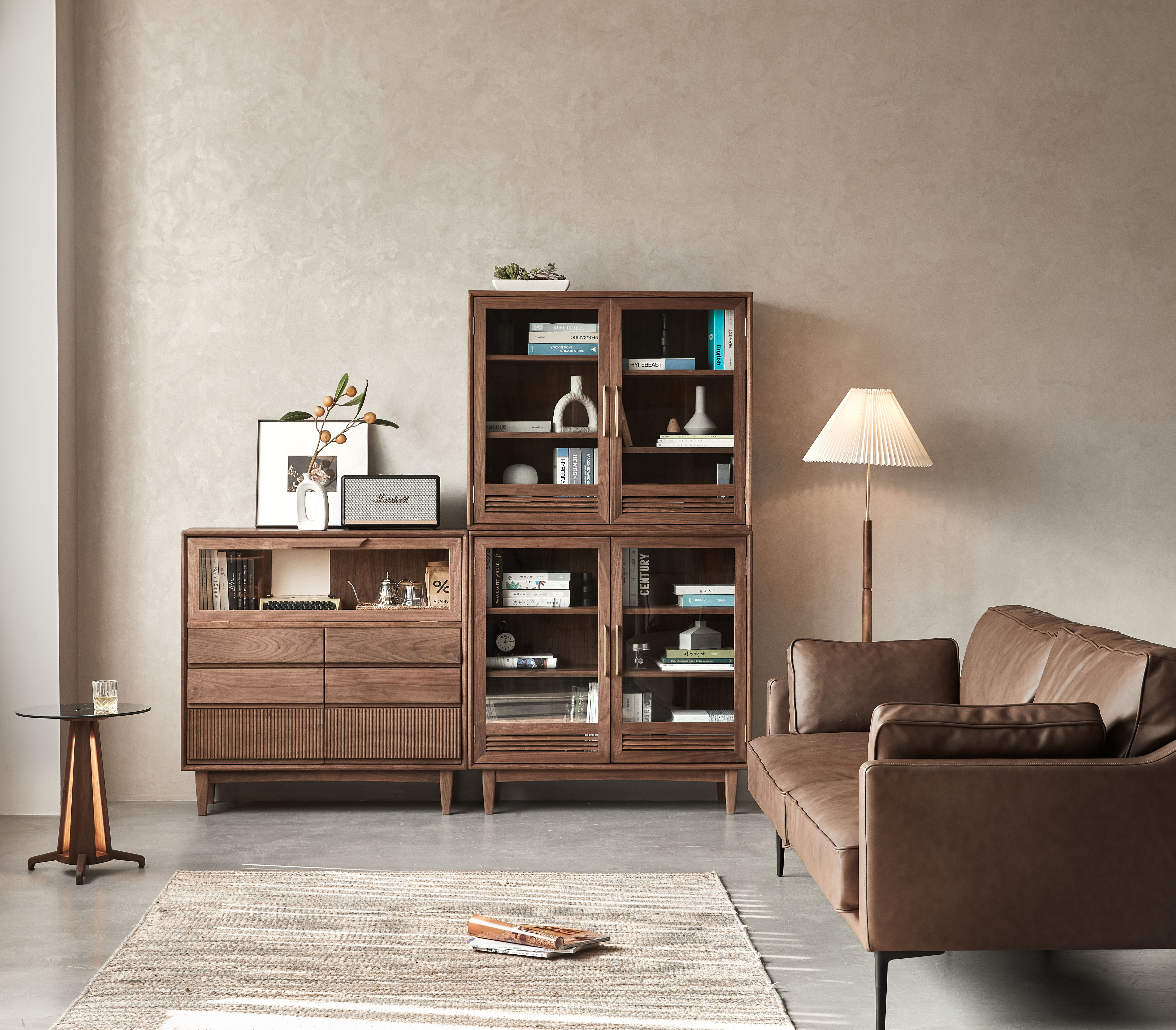 North American black walnut，furniture design ，Solid wood furniture，Bookcase design，Storage cabinet，Study design，
