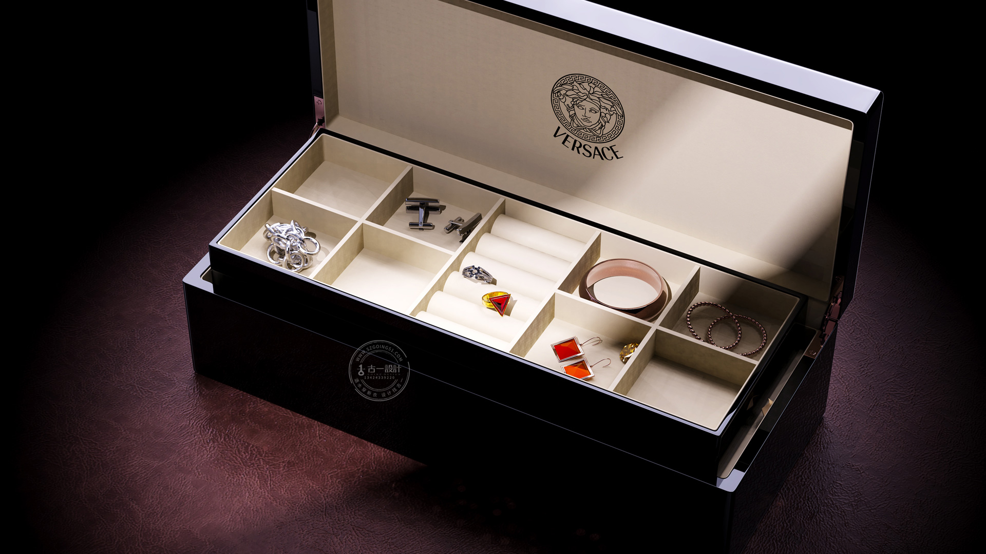 Gu Yi design，Red wine gift box design，Versace，Packaging Design of High-grade Gift Boxes，