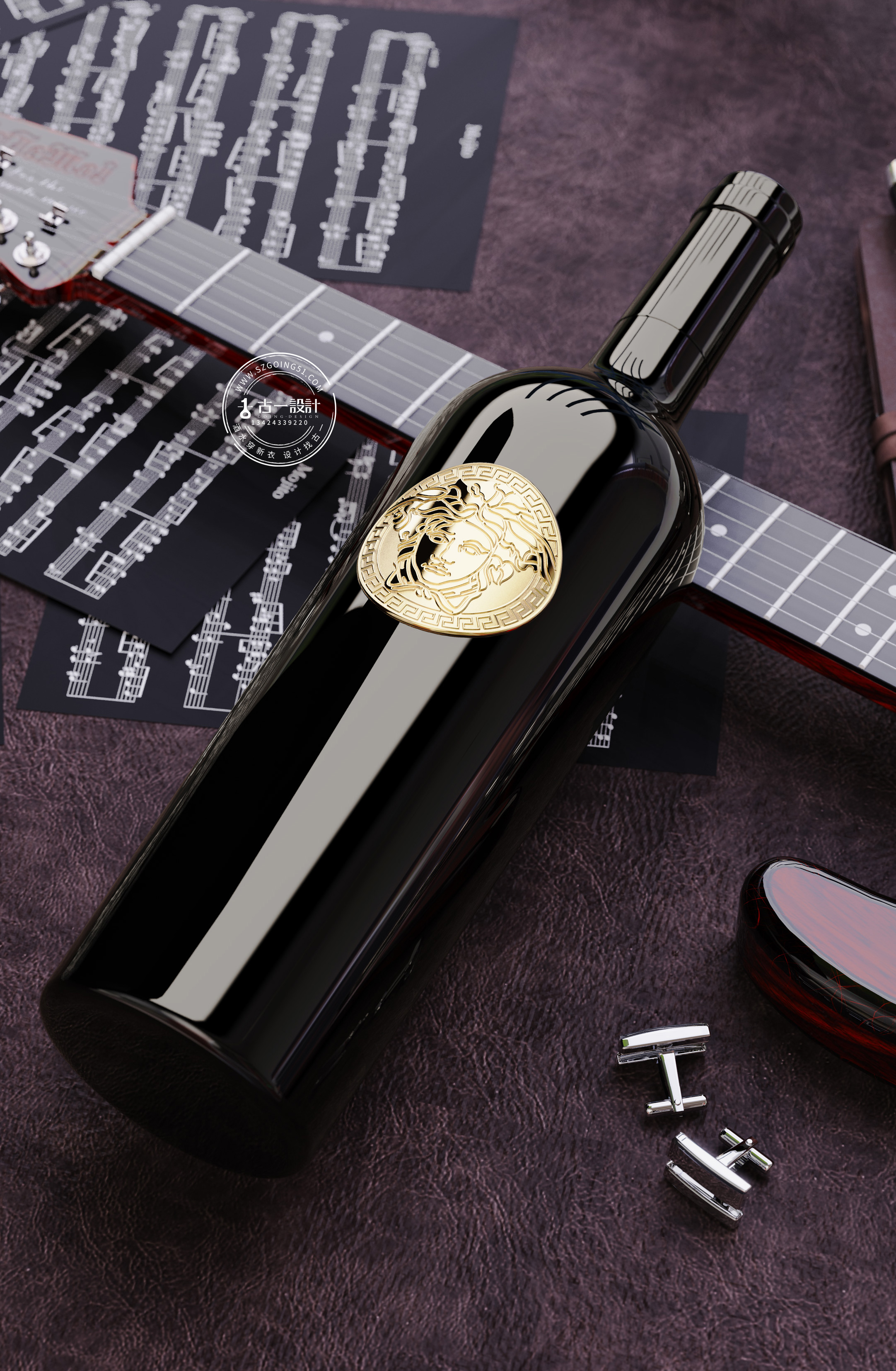 Gu Yi design，Red wine gift box design，Versace，Packaging Design of High-grade Gift Boxes，