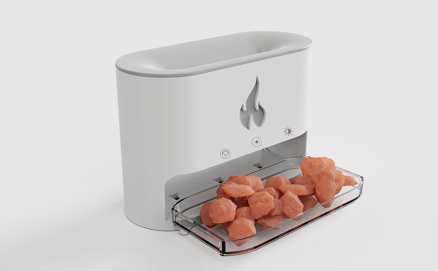 Flame, Aromatherapy Machine, Salt Stone，