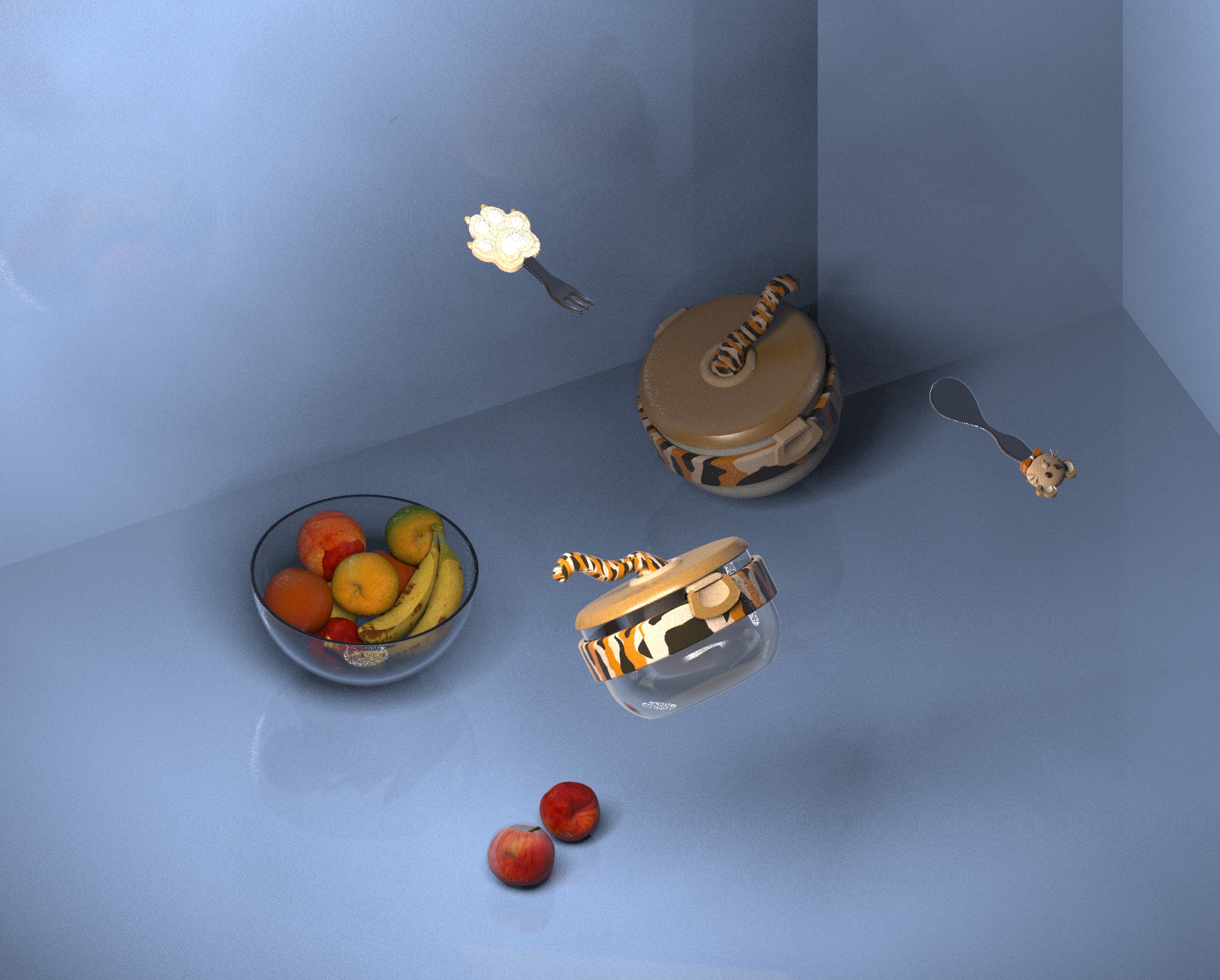 Children's lunch box，tableware，Tiger element，