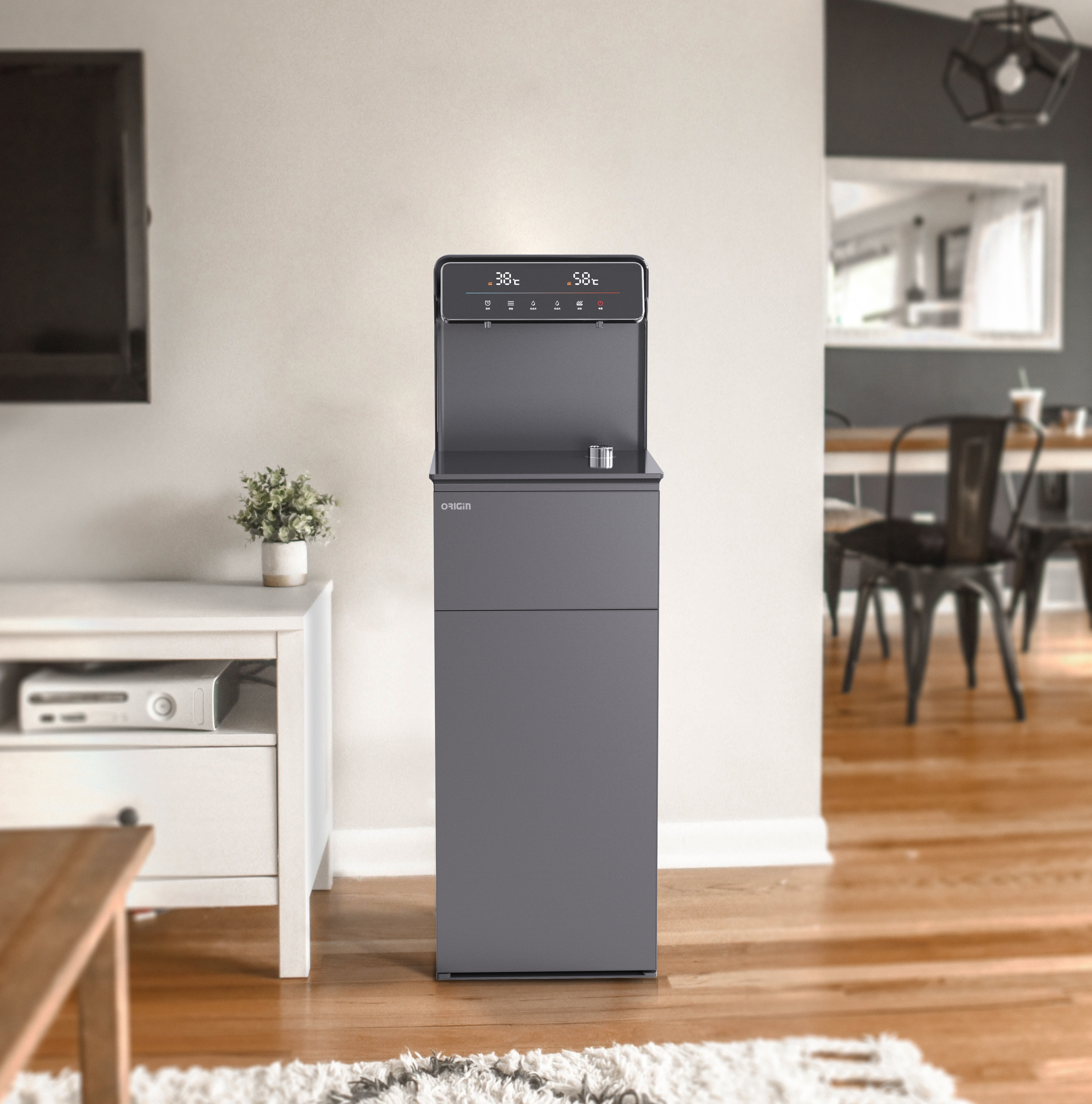 Tea bar machine，Appearance design，household electrical appliances，Vertical water dispenser，