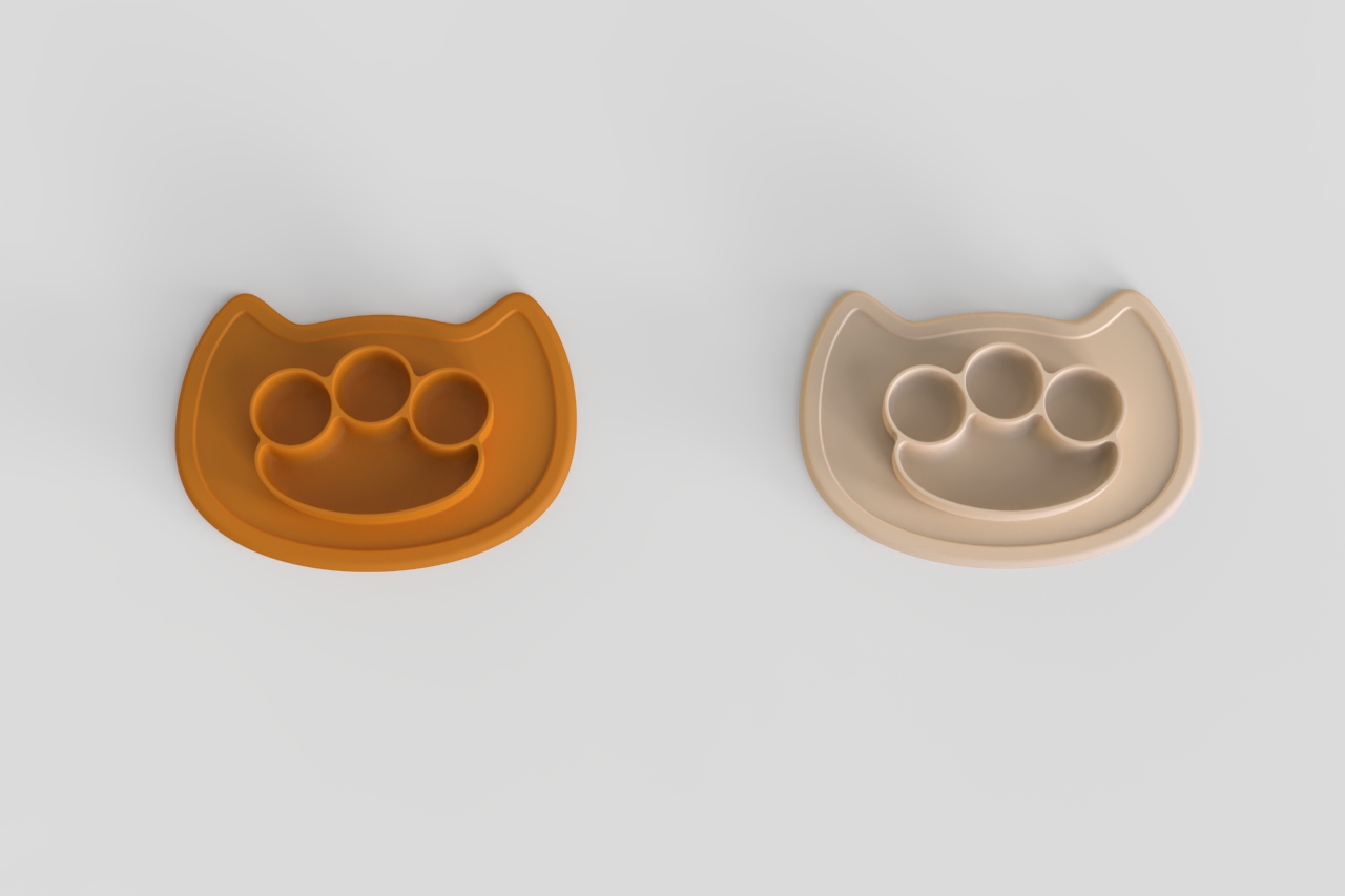 tableware，cat，children，lovely，Dinner plate，silica gel，Mother and baby，Fall prevention，