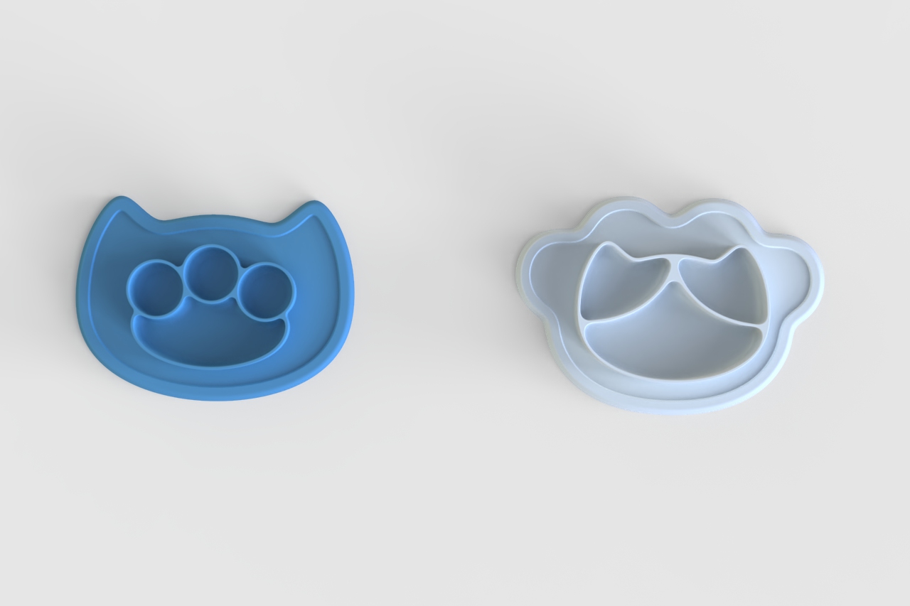 tableware，cat，children，lovely，Dinner plate，silica gel，Mother and baby，Fall prevention，