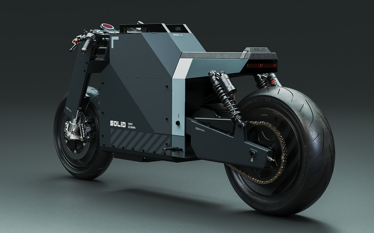 CRS-01，Electric motorcycle，Appearance design，Solid，