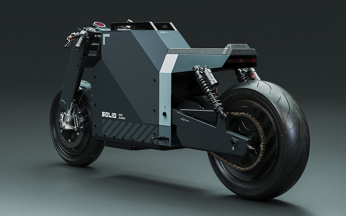 CRS-01，Electric motorcycle，Appearance design，Solid，