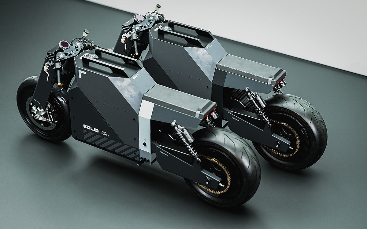 CRS-01，Electric motorcycle，Appearance design，Solid，