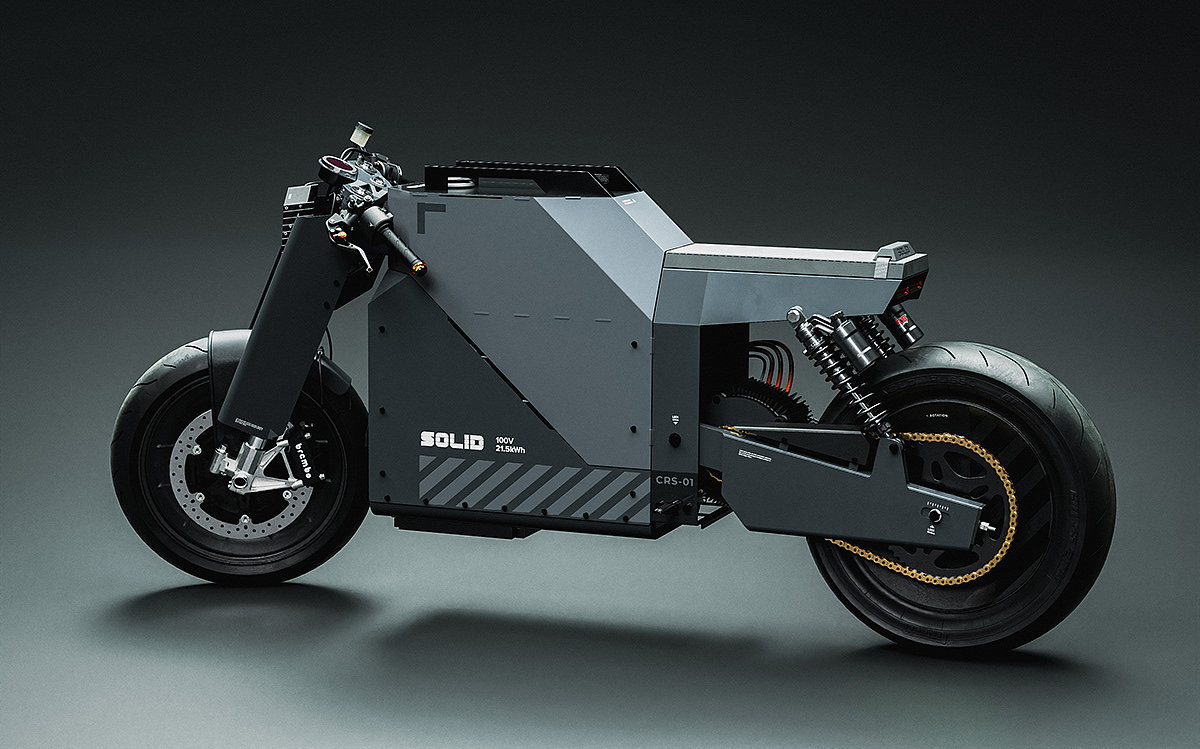 CRS-01，Electric motorcycle，Appearance design，Solid，