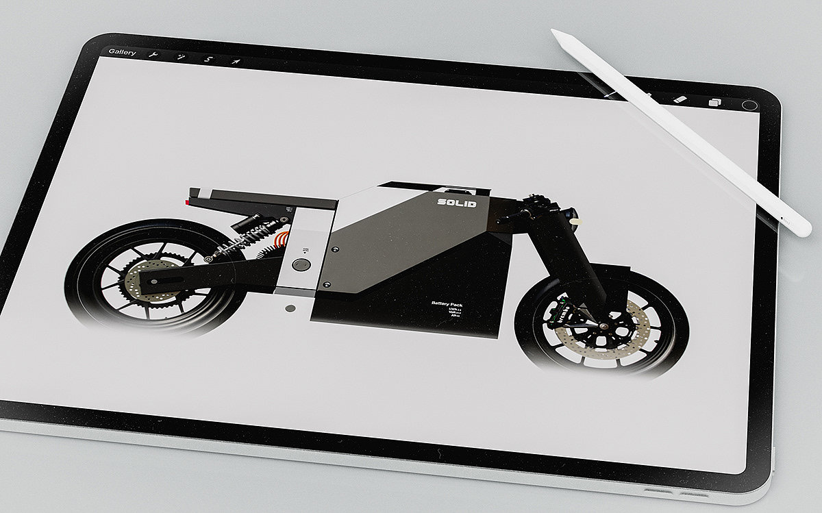 CRS-01，Electric motorcycle，Appearance design，Solid，